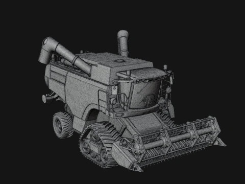 Combine Harvester Model Design 6 - 3D Print Model 3D Print Model