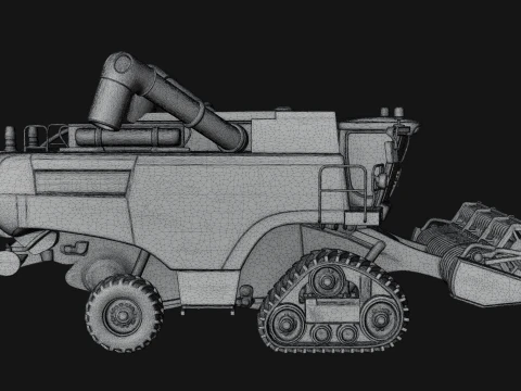 Combine Harvester Model Design 6 - 3D Print Model 3D Print Model