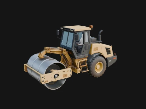 Road Roller Model Design 2 - 3D Print Model Modelo de Impressão 3D