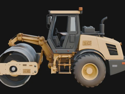 Road Roller Model Design 2 - 3D Print Model 3D Print Model
