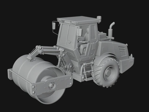 Road Roller Model Design 2 - 3D Print Model 3D Print Model