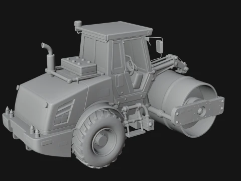 Road Roller Model Design 2 - 3D Print Model 3D Print Model