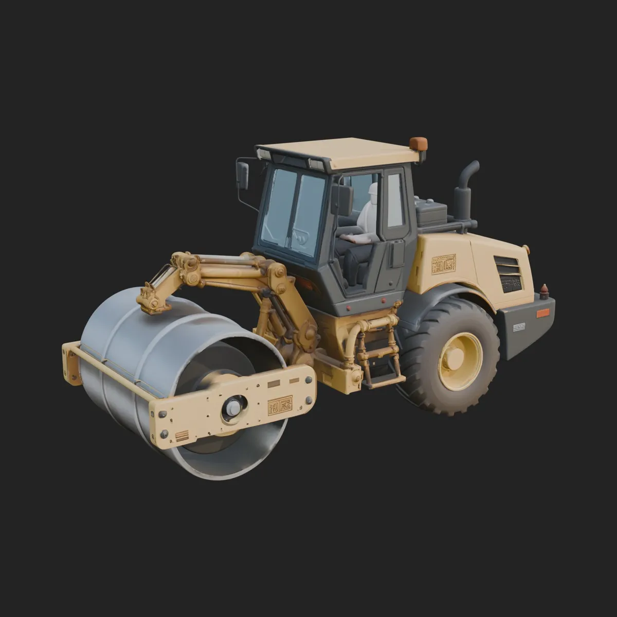 Road Roller Model Design 2 - 3D Print Model 3D Print Model .c4d .max .obj .3ds .fbx .stl .blend 