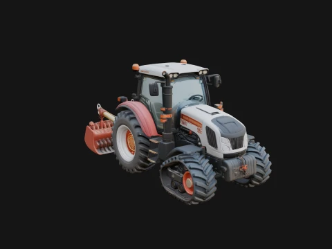 Farm Tractor Model Design 3 - 3D Print Model Model do druku 3D
