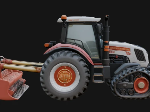 Farm Tractor Model Design 3 - 3D Print Model Model do druku 3D
