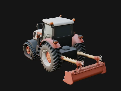 Farm Tractor Model Design 3 - 3D Print Model Model do druku 3D