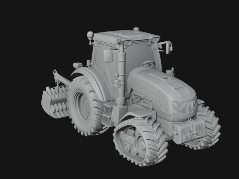 Farm Tractor Model Design 3 - 3D Print Model Model do druku 3D