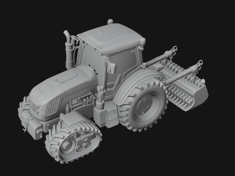 Farm Tractor Model Design 3 - 3D Print Model Model do druku 3D
