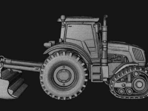 Farm Tractor Model Design 3 - 3D Print Model Model do druku 3D
