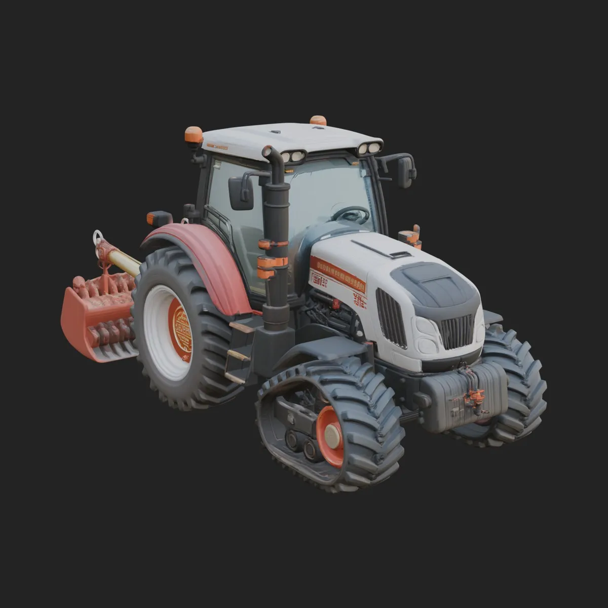 Farm Tractor Model Design 3 - 3D Print Model 3D Print Model .c4d .max .obj .3ds .fbx .stl .blend 