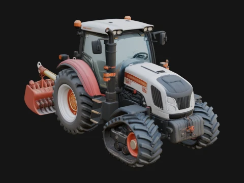 Farm Tractor Model Design 3 - 3D Print Model Modello di stampa 3D