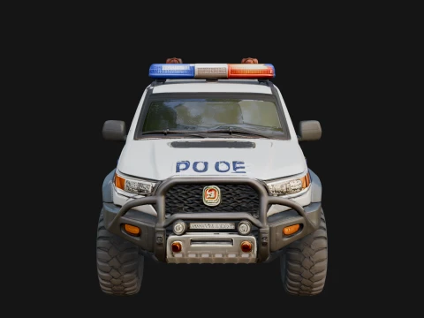 Police Patrol Car Model Design 2 - 3D Print Model 3D Print Model