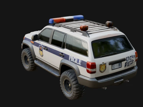 Police Patrol Car Model Design 2 - 3D Print Model 3D Print Model