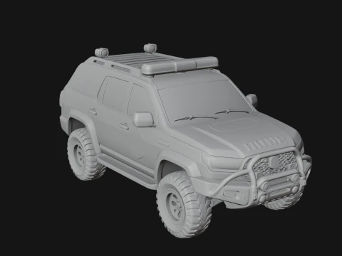 Police Patrol Car Model Design 2 - 3D Print Model 3D Print Model