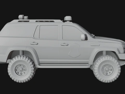 Police Patrol Car Model Design 2 - 3D Print Model 3D Print Model