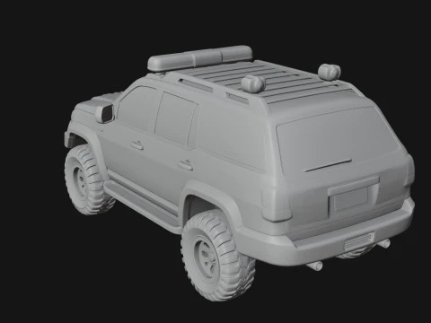 Police Patrol Car Model Design 2 - 3D Print Model 3D Print Model
