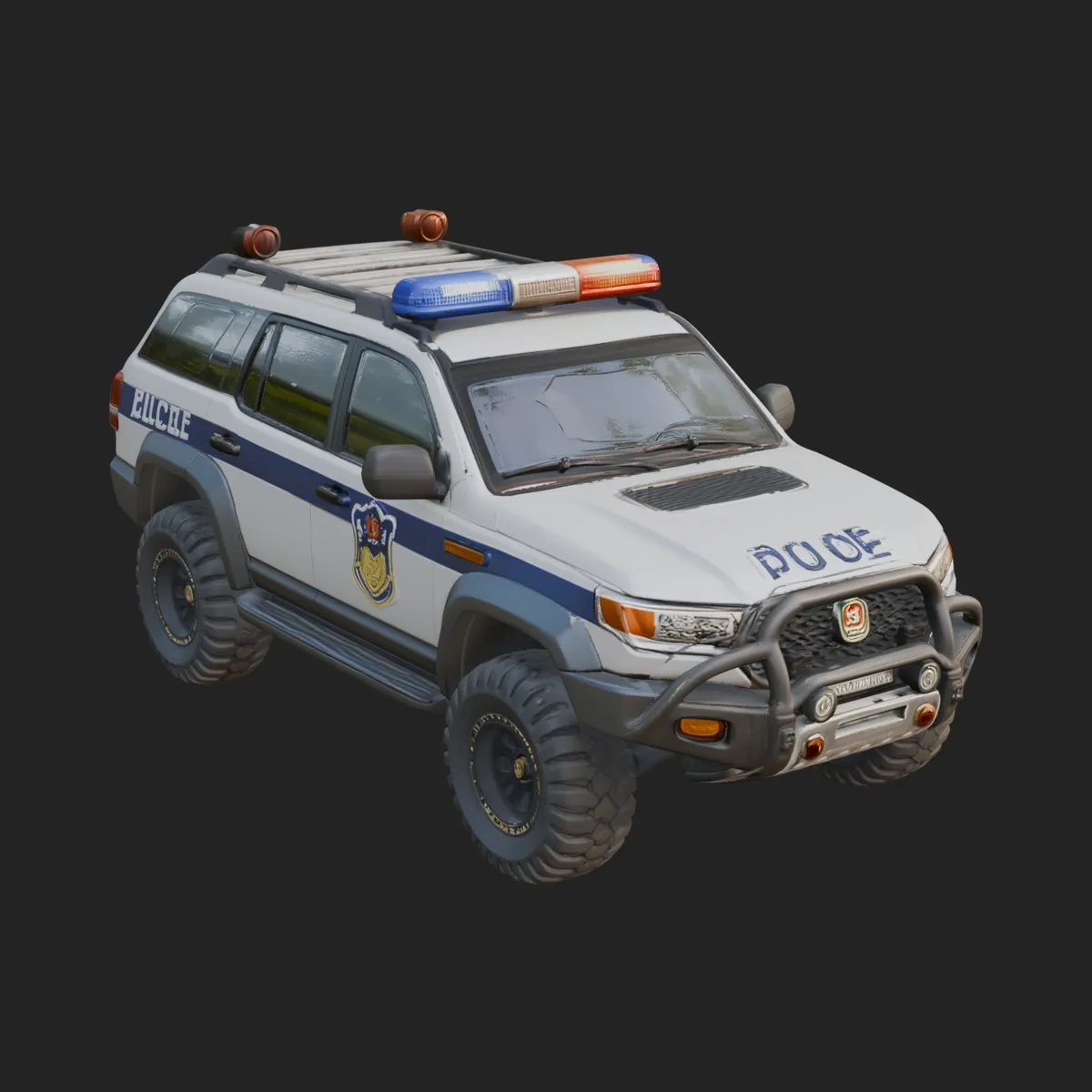 Police Patrol Car Model Design 2 - 3D Print Model 3D Print Model .c4d .max .obj .3ds .fbx .stl .blend 