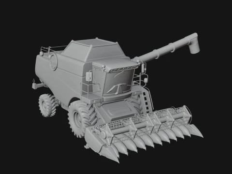 Combine Harvester Model Design 7 - 3D Print Model 3D Print Model