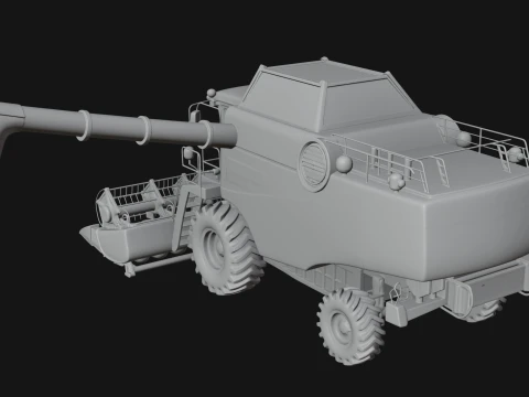 Combine Harvester Model Design 7 - 3D Print Model 3D Print Model