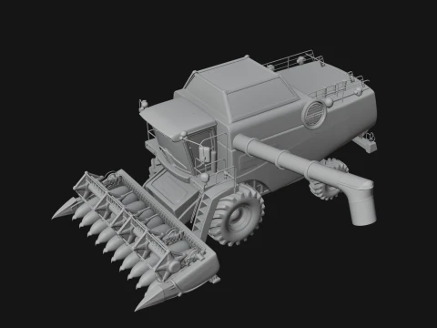 Combine Harvester Model Design 7 - 3D Print Model 3D Print Model