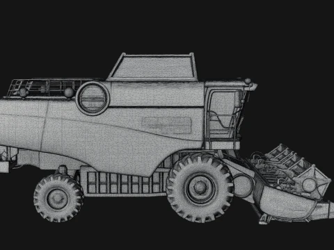 Combine Harvester Model Design 7 - 3D Print Model 3D Print Model