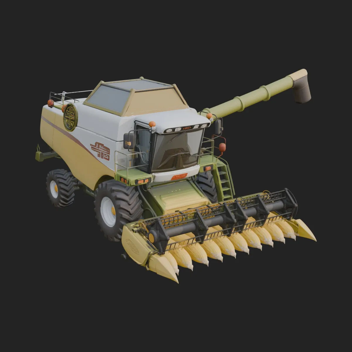 Combine Harvester Model Design 7 - 3D Print Model 3D Print Model .c4d .max .obj .3ds .fbx .stl .blend 