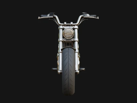 Chopper Motorcycle Model Design 1 - 3D Print Model 3D Принт Модель