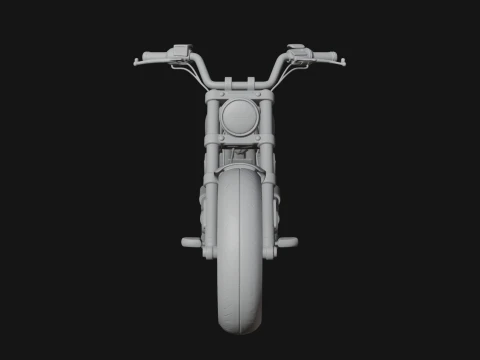 Chopper Motorcycle Model Design 1 - 3D Print Model 3D Принт Модель