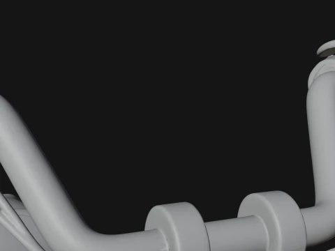 Chopper Motorcycle Model Design 1 - 3D Print Model 3D Принт Модель