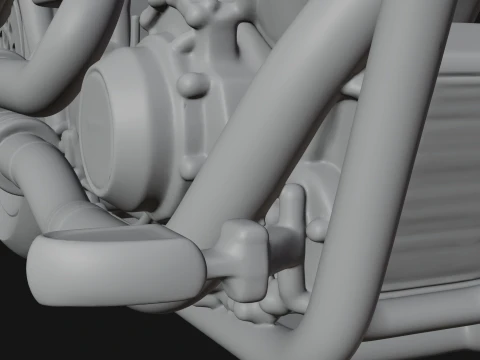 Chopper Motorcycle Model Design 1 - 3D Print Model 3D Принт Модель