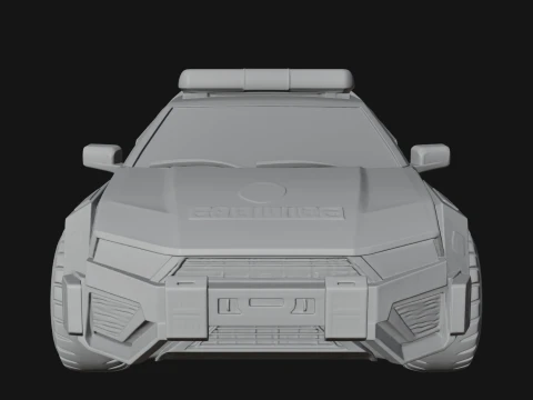 Police Patrol Car Model Design 3 - 3D Print Model 3D Print Model