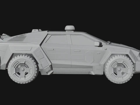 Police Patrol Car Model Design 3 - 3D Print Model 3D Print Model