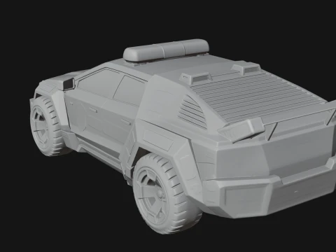Police Patrol Car Model Design 3 - 3D Print Model 3D Print Model