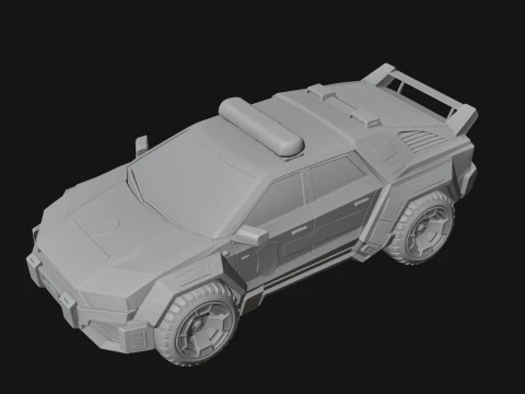 Police Patrol Car Model Design 3 - 3D Print Model 3D Print Model
