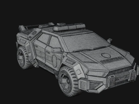 Police Patrol Car Model Design 3 - 3D Print Model 3D Print Model