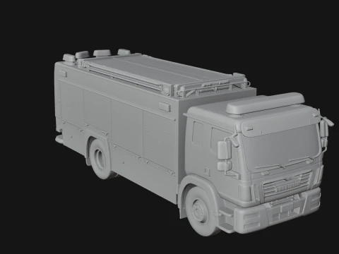 Fire Engine Model Design 5 - 3D Print Model 3D Print Model