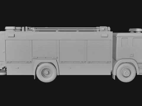 Fire Engine Model Design 5 - 3D Print Model 3D Print Model