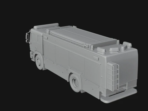 Fire Engine Model Design 5 - 3D Print Model 3D Print Model