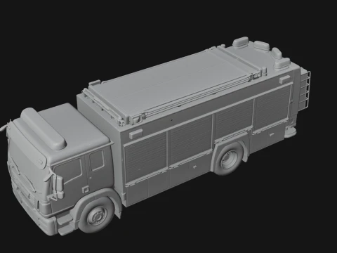 Fire Engine Model Design 5 - 3D Print Model 3D Print Model
