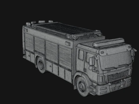 Fire Engine Model Design 5 - 3D Print Model 3D Print Model