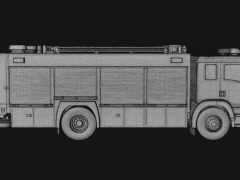 Fire Engine Model Design 5 - 3D Print Model 3D Print Model