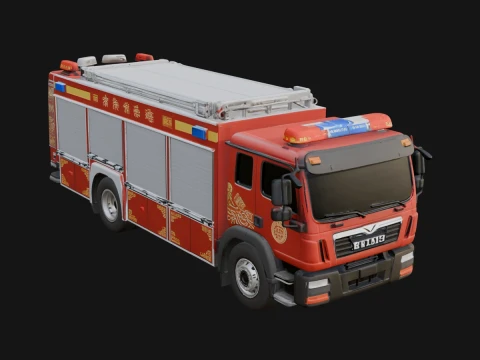 Fire Engine Model Design 5 - 3D Print Model 3D Print Model