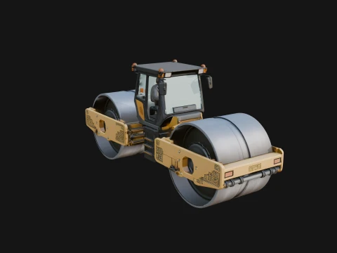 Road Roller Model Design 3 - 3D Print Model Modelo de Impressão 3D