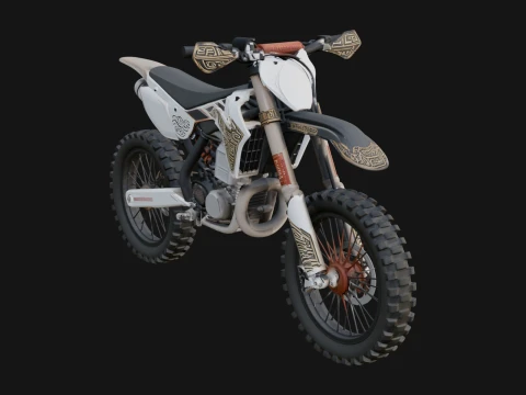 Dirt Bike Motorcycle Model Design 1 - 3D Print Model 3D 프린트 모델