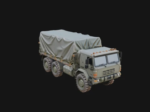 Military Cargo Truck Model Design 3 - 3D Print Model Model Cetak 3D