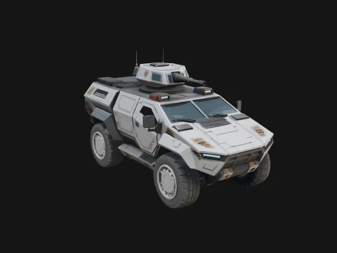 Armored Security Truck Model Design 6 - 3D Print Model 3D Print Model