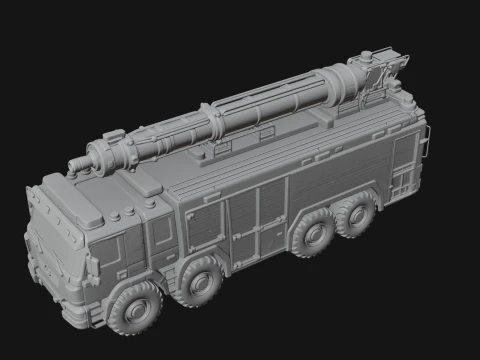 Fire Engine Model Design 6 - 3D Print Model 3D Print Model