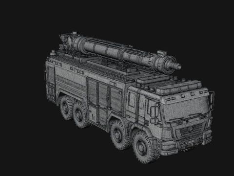 Fire Engine Model Design 6 - 3D Print Model 3D Print Model