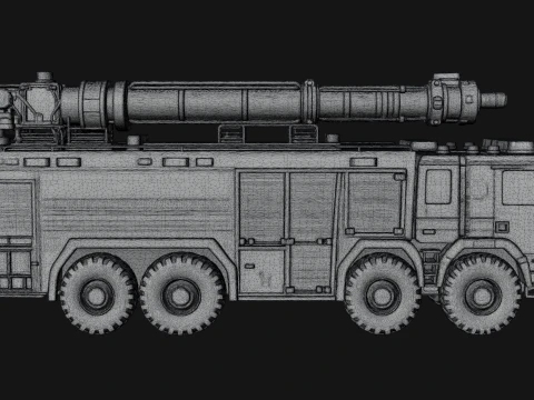 Fire Engine Model Design 6 - 3D Print Model 3D Print Model