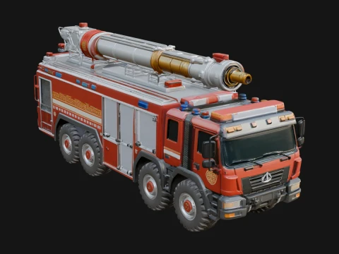 Fire Engine Model Design 6 - 3D Print Model Modelo de Impressão 3D